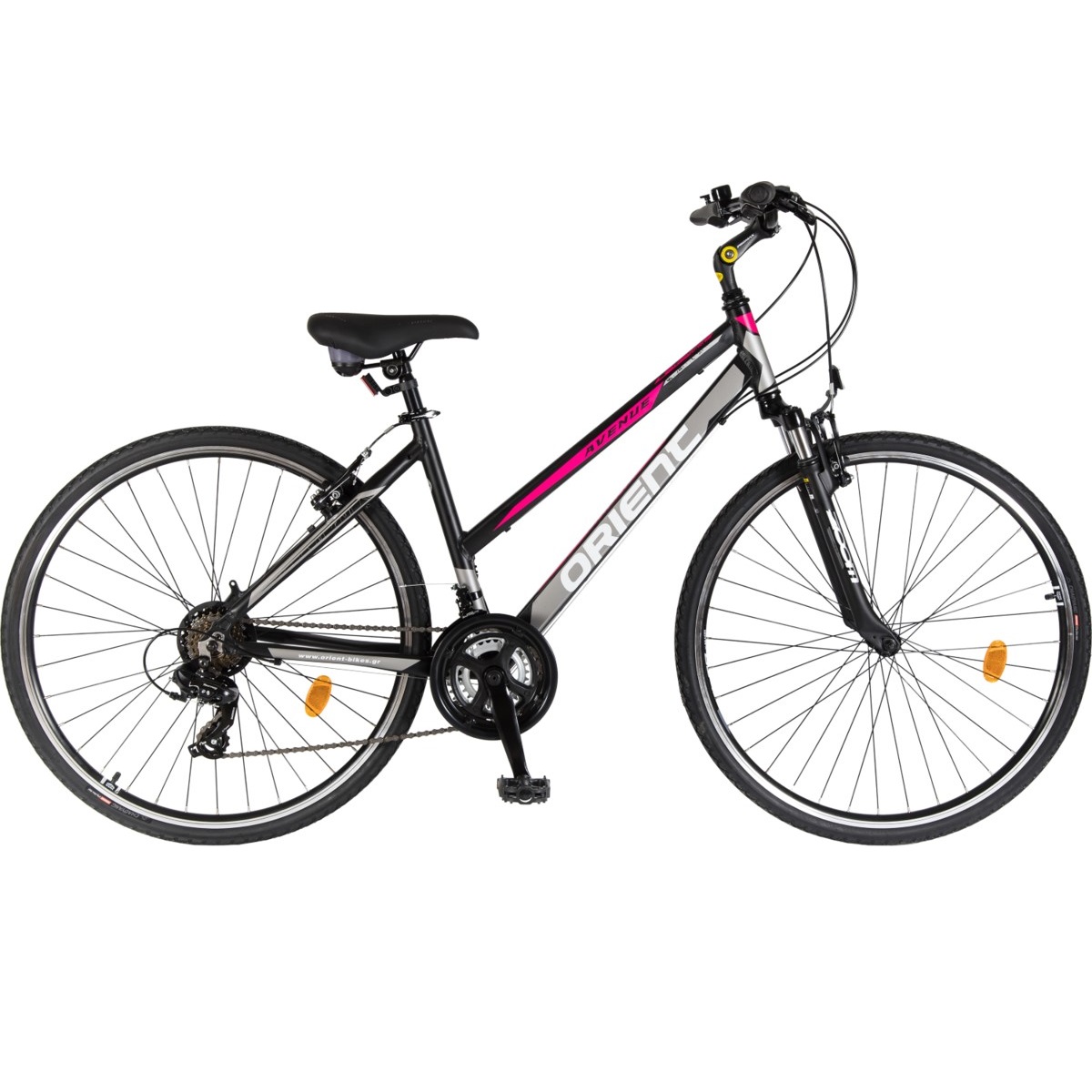 ORIENT AVENUE LADY 28'' ΠΟΔΗΛΑΤΟ CROSS ALLOY 21sp ΜΑΥΡΟ-ΦΟΥΞΙΑ (151307) 2024