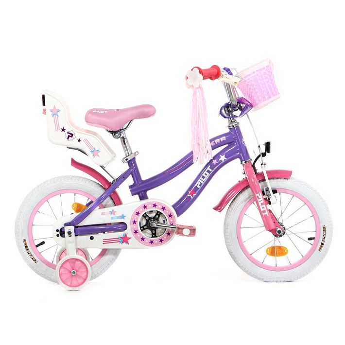 PILOT PINTERA ΠΑΙΔΙΚΟ ΠΟΔΗΛΑΤΟ 14” ΜΩΒ 1sp ΚΑΛΑΘΙ/ΦΟΥΝΤΕΣ/ΚΑΘΙΣΜΑ ΚΟΥΚΛΑΣ 2025