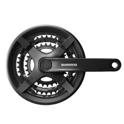 SHIMANO TOURNEY FC-TY301 (42/34/24T) ΔΙΣΚΟΒΡΑΧΙΟΝΑΣ ΠΟΔΗΛΑΤΟΥ 170mm ΜΑΥΡΟ