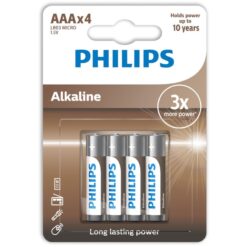 PHILIPS POWER ΑΛΚΑΛΙΚΕΣ ΜΠΑΤΑΡΙΕΣ ΑΑΑ 1.5V 4TEMAXIA LR03A4B/10