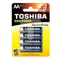 TOSHIBA HIGH POWER ΑΛΚΑΛΙΚΕΣ ΜΠΑΤΑΡΙΕΣ ΑΑ 1.5V 4TEMAXIA LR6GCP BP-4