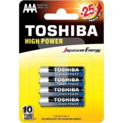 TOSHIBA HIGH POWER ΑΛΚΑΛΙΚΕΣ ΜΠΑΤΑΡΙΕΣ ΑΑΑ 1.5V 4TEMAXIA LR03GCP BP-4