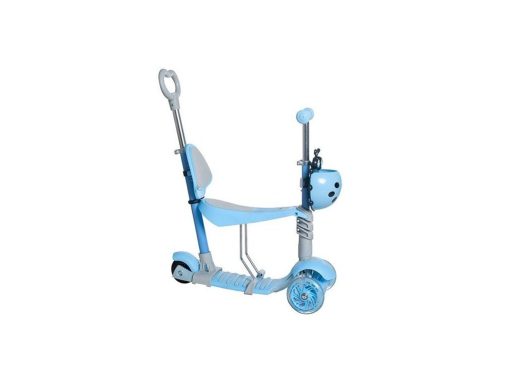 KRUZZEL SCOOTER 5 ΣΕ 1 BLUE ΜΕ ΦΩΤΙΖΟΜΕΝΑ ΡΟΔΑΚΙΑ ΚΑΙ ΧΕΡΟΥΛΙ 10331 - Image 3