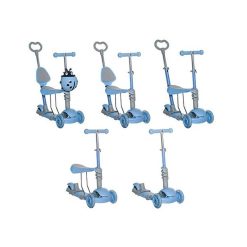 Alternative view of KRUZZEL SCOOTER 5 ΣΕ 1 BLUE ΜΕ ΦΩΤΙΖΟΜΕΝΑ ΡΟΔΑΚΙΑ ΚΑΙ ΧΕΡΟΥΛΙ 10331