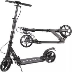 KRUZZEL HYPERION ΠΑΤΙΝΙ SCOOTER ΑΝΑΔΙΠΛΟΥΜΕΝΟ ΜΕ ΤΡΟΧΟ 200mm ΜΑΥΡΟ B 23550