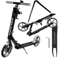 KRUZZEL SPIDOO ΠΑΤΙΝΙ SCOOTER ΑΝΑΔΙΠΛΟΥΜΕΝΟ ΜΕ ΤΡΟΧΟ 200mm ΓΚΡΙ 25629