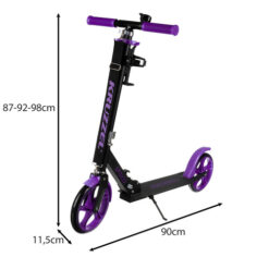 Alternative view of KRUZZEL SPIDOO ΠΑΤΙΝΙ SCOOTER ΑΝΑΔΙΠΛΟΥΜΕΝΟ ΜΕ ΤΡΟΧΟ 200mm ΜΑΥΡΟ/ΜΩΒ 25630