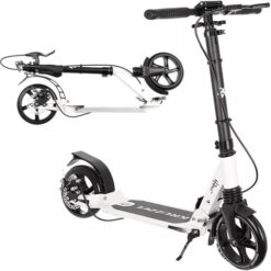 KRUZZEL HYPERION ΠΑΤΙΝΙ SCOOTER ΑΝΑΔΙΠΛΟΥΜΕΝΟ ΜΕ ΤΡΟΧΟ 200mm ΛΕΥΚΟ W 26141