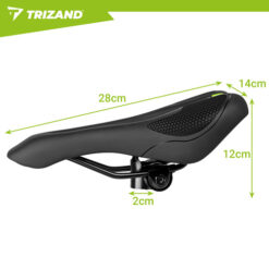 Alternative view of TRIZAND ΣΕΛΑ ΠΟΔΗΛΑΤΟΥ ROAD/MTB 280X140 BLACK/GREEN 27547