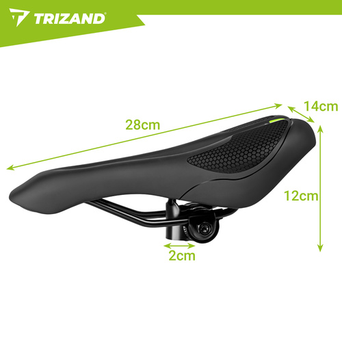 TRIZAND ΣΕΛΑ ΠΟΔΗΛΑΤΟΥ ROAD/MTB 280X140 BLACK/GREEN 27547 - Image 2