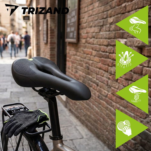TRIZAND ΣΕΛΑ ΠΟΔΗΛΑΤΟΥ ROAD/MTB 280X140 BLACK/GREEN 27547 - Image 5