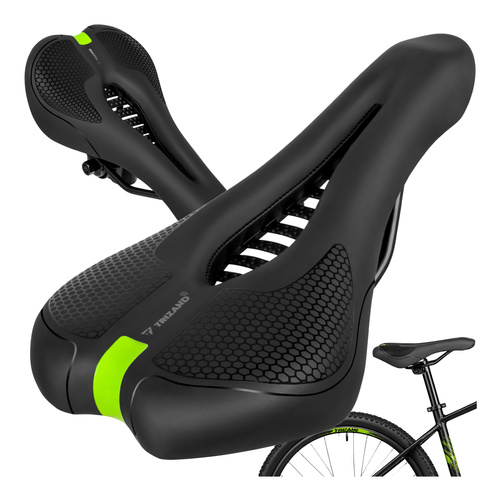 TRIZAND ΣΕΛΑ ΠΟΔΗΛΑΤΟΥ ROAD/MTB 280X140 BLACK/GREEN 27547