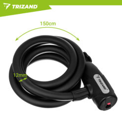 Alternative view of TRIZAND ΚΛΕΙΔΑΡΙΑ ΠΟΔΗΛΑΤΟΥ ΣΠΙΡΑΛ ΜΕ ΚΛΕΙΔΙ 150cmX12mm BLACK 27614
