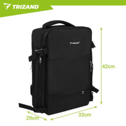 Alternative view of TRIZAND ΣΑΚΙΔΙΟ ΠΛΑΤΗΣ MEDIUM BACKPACK BLACK 42X32X40 00027615