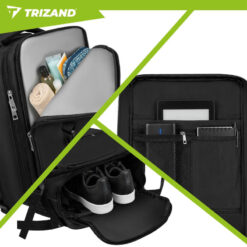 TRIZAND ΣΑΚΙΔΙΟ ΠΛΑΤΗΣ MEDIUM BACKPACK BLACK 42X32X40 00027615 - Image 3