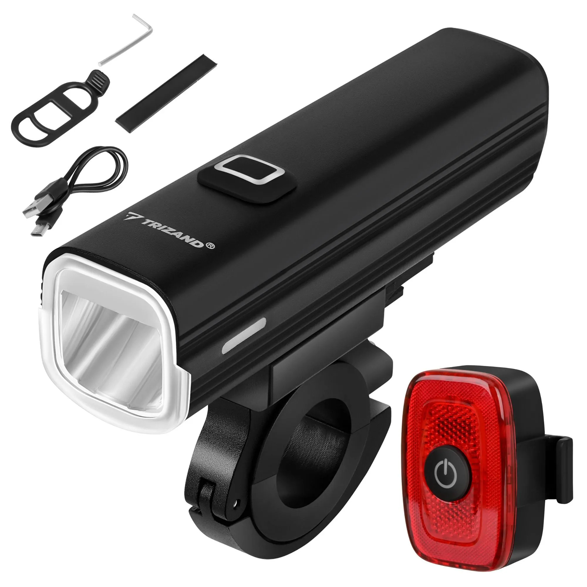 TRIZAND ΣΕΤ ΦΩΤΑ ΠΟΔΗΛΑΤΟΥ 1000 LUMEN ΕΠΑΝΑΦΟΡΤΙΖΟΜΕΝΑ USB 27801