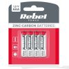 REBEL ZINC CARBON ΑΛΚΑΛΙΚΕΣ ΜΠΑΤΑΡΙΕΣ ΑΑΑ 1.5V 4TEMAXIA R03