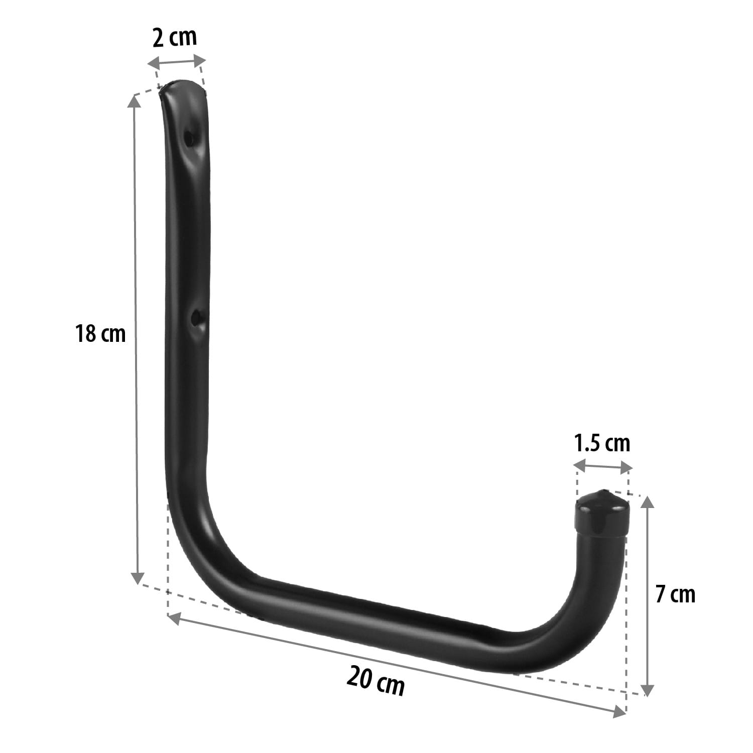 MACLEAN ΣΕΤ 2 ΒΑΣΕΩΝ ΤΟΙΧΟΥ ΣΤΗΡΙΞΗΣ ΓΙΑ ΠΟΔΗΛΑΤΑ/ΕΛΑΣΤΚΑ/ΣΚΑΛΕΣ ΜΕΓ. ΦΟΡΤΙΟ 22Kg MC-487 - Image 2