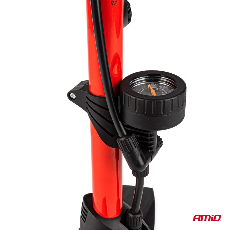 AMIO ΤΡΟΜΠΑ ΑΛΟΥΜΙΝΙΟΥ PU02 ΜΕ ΜΑΝΟΜΕΤΡΟ 160PSI ΚΟΚΚΙΝΗ - Image 2