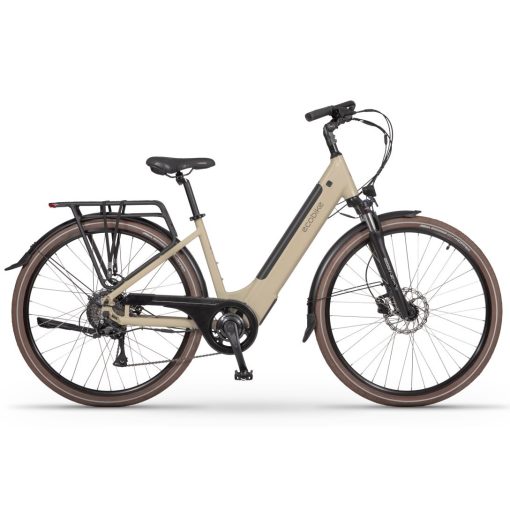 ECOBIKE X-CITY CAPPUCCINO ΗΛΕΚΤΡΙΚΟ ΠΟΔΗΛΑΤΟ ΠΟΛΗΣ 28” ALLOY 8sp 17.5AH Νο 49 ΥΔΡΑΥΛΙΚΑ ΔΙΣΚΟΦΡΕΝΑ 2025
