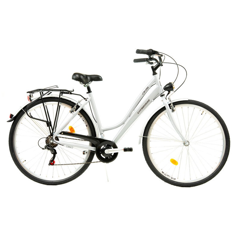 DHS 28001 CITY 28” 6sp ΠΟΔΗΛΑΤΟ ΠΟΛΗΣ ΑΛΟΥΜΙΝΙΟΥ Νο 50mm SILVER 2025
