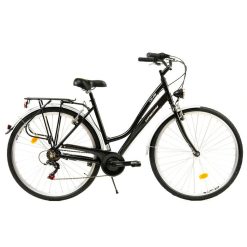 DHS 28001 CITY 28” 6sp ΠΟΔΗΛΑΤΟ ΠΟΛΗΣ ΑΛΟΥΜΙΝΙΟΥ Νο 50mm BLACK 2025