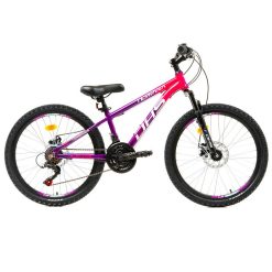 DHS TERRANA 24023 ΠΑΙΔΙΚΟ ΠΟΔΗΛΑΤΟ ΑΛΟΥΜΙΝΙΟΥ 24” 18sp ΔΙΣΚΟΦΡΕΝΑ PURPLE/PINK 2025