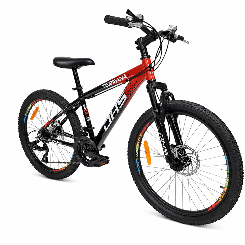 DHS TERRANA 24023 ΠΑΙΔΙΚΟ ΠΟΔΗΛΑΤΟ ΑΛΟΥΜΙΝΙΟΥ 24” 21sp ΔΙΣΚΟΦΡΕΝΑ BLACK/RED 2026 - Image 2