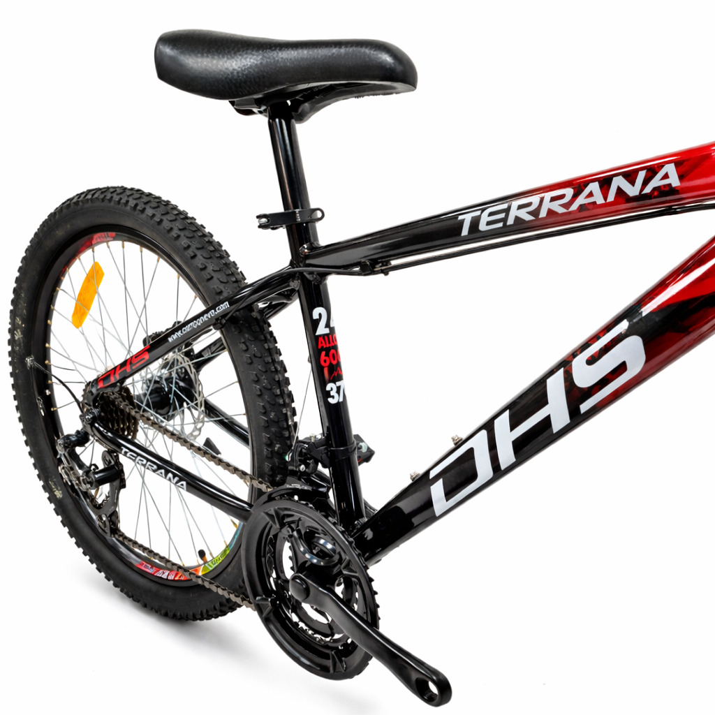 DHS TERRANA 24023 ΠΑΙΔΙΚΟ ΠΟΔΗΛΑΤΟ ΑΛΟΥΜΙΝΙΟΥ 24” 21sp ΔΙΣΚΟΦΡΕΝΑ BLACK/RED 2026 - Image 3