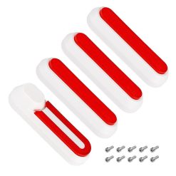 eWHEEL ΣΕΤ ΠΛΑΙΝΑ ΚΑΠΑΚΙΑ ΤΡΟΧΩΝ XIAOMI M365 NEW MODEL ΜΕ ΚΟΚΚΑΛΙΝΑ ΑΝΤΑΝΑΚΛΑΣΤΙΚΑ ΚΑΙ ΒΙΔΕΣ WHITE/RED