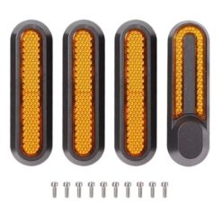 eWHEEL ΣΕΤ ΠΛΑΙΝΑ ΚΑΠΑΚΙΑ ΤΡΟΧΩΝ XIAOMI M365 NEW MODEL ΜΕ ΚΟΚΚΑΛΙΝΑ ΑΝΤΑΝΑΚΛΑΣΤΙΚΑ ΚΑΙ ΒΙΔΕΣ BLACK/YELLOW