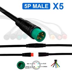 eWHEEL ΑΔΙΑΒΡΟΧΟ ΚΑΛΩΔΙΟ ΣΥΝΔΕΣΗΣ 8mm 5PIN ΑΡΣΕΝΙΚΟ