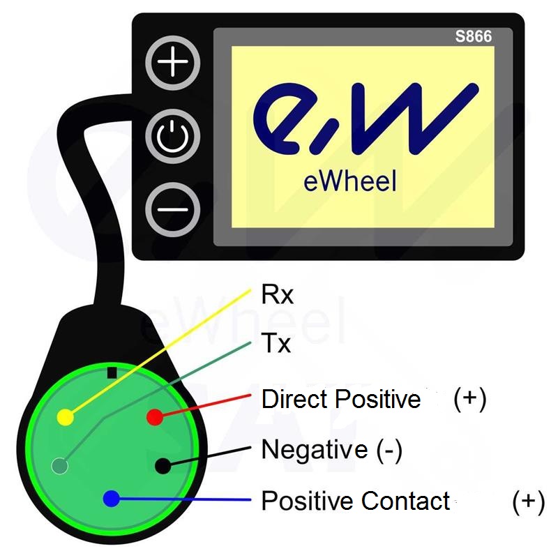 eWHEEL ΟΘΟΝΗ DISPLAY S866 ΓΙΑ ΗΛΕΚΤΡΙΚΑ ΠΑΤΙΝΙΑ ΜΕ ΑΔΙΑΒΡΟΧΗ ΣΥΝΔΕΣΗ SM 5P CONNECTOR - Image 3
