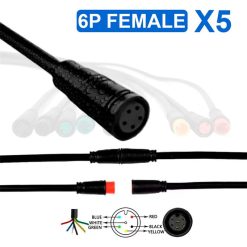 eWHEEL ΑΔΙΑΒΡΟΧΟ ΚΑΛΩΔΙΟ ΣΥΝΔΕΣΗΣ 8mm 6PIN ΘΗΛΥΚΟ