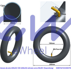 Alternative view of eWHEEL ΑΕΡΟΘΑΛΑΜΟΣ ΗΛΕΚΤΡΙΚΩΝ ΠΑΤΙΝΙΩΝ 200X50 ΒΑΛΒΙΔΑ ΣΤΡΑΒΗ TR87 90μοιρες 36777-01