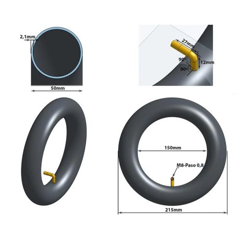 eWHEEL ΑΕΡΟΘΑΛΑΜΟΣ ΗΛΕΚΤΡΙΚΩΝ ΠΑΤΙΝΙΩΝ 8.5×2 VC ΒΑΛΒΙΔΑ TR87 (ΣΤΡΑΒΗ) 50-156 - Image 4