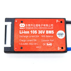 Alternative view of eWHEEL BMS ΓΙΑ ΜΠΑΤΑΡΙΑ ΛΙΘΙΟΥ E-BIKE/E-SCOOTER 10S 36V 20A 15562