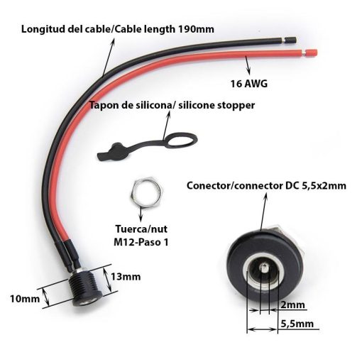 eWHEEL ΘΥΡΑ ΦΟΡΤΙΣΗΣ DC 5.5 × 2.1 mm ΜΠΑΤΑΡΙΑΣ ΗΛΕΚΤΡΙΚΟΥ ΠΑΤΙΝΙΟΥ 8642-58 - Image 2