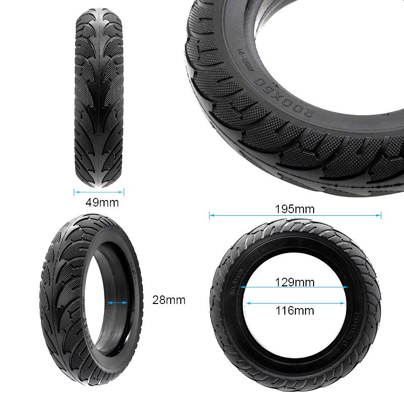 eWHEEL (AOXIN) 200X50 B28mm ΕΛΑΣΤΙΚΟ SOLID (ΣΥΜΠΑΓΕΣ) ΓΙΑ ΗΛΕΚΤΡΙΚΑ ΠΑΤΙΝΙΑ RRM-001 - Image 2