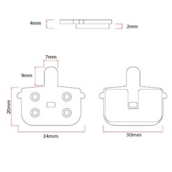 eWHEEL RESIN ΤΑΚΑΚΙΑ ΔΙΣΚΟΦΡΕΝΟΥ ΓΙΑ E-SCOOTER/E-BIKE RT001-R - Image 4