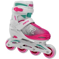Alternative view of ROCES JOKEY X ΠΑΤΙΝΙΑ ROLLER ΑΥΞΟΜΕΙΟΥΜΕΝΑ IN-LINE WHITE/PINK/AZURE (No 38-41)