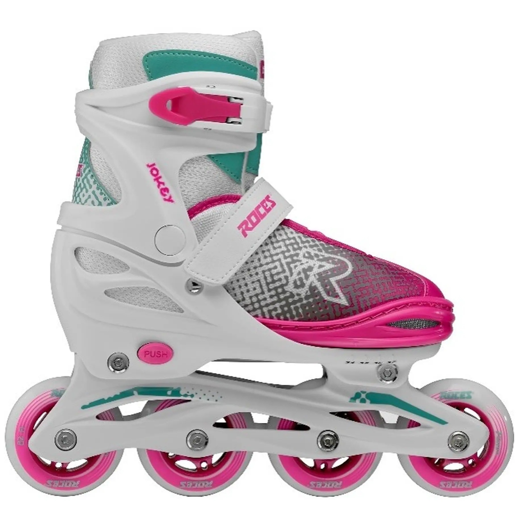 ROCES JOKEY X ΠΑΤΙΝΙΑ ROLLER ΑΥΞΟΜΕΙΟΥΜΕΝΑ IN-LINE WHITE/PINK/AZURE (No 38-41)