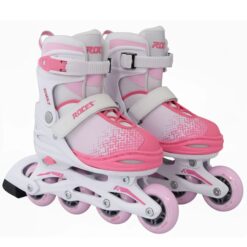 ROCES JOKEY X ΠΑΤΙΝΙΑ ROLLER ΑΥΞΟΜΕΙΟΥΜΕΝΑ IN-LINE WHITE/PINK (No 34-37)
