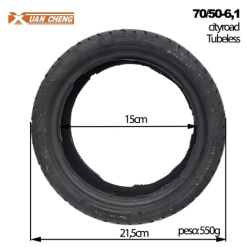 Alternative view of XUANCHENG 70/50-6.1 TUBELESS ΕΛΑΣΤΙΚΟ ΓΙΑ ΗΛΕΚΤΡΙΚΑ ΠΑΤΙΝΙΑ DUALTRON Mini Popular Togo/mini Leger/mini