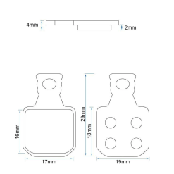 Alternative view of RESIN ΤΑΚΑΚΙΑ ΔΙΣΚΟΦΡΕΝΟΥ ΓΙΑ ΦΡΕΝΑ MAGURA MT5/MT7 E-SCOOTER/E-BIKE ΖΕΥΓΟΣ