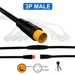 eWHEEL ΑΔΙΑΒΡΟΧΟ ΚΑΛΩΔΙΟ ΣΥΝΔΕΣΗΣ 8mm 3PIN ΑΡΣΕΝΙΚΟ 44818-09