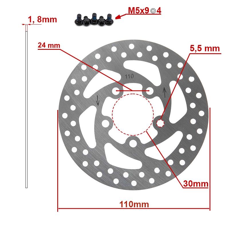 eWheel ΔΙΣΚΟΠΛΑΚΑ DV5-2 ΓΙΑ XΙΑΟΜΙ SCOOTER M365/1S/ESSENTIAL (110mm) NEW MODEL - Image 2