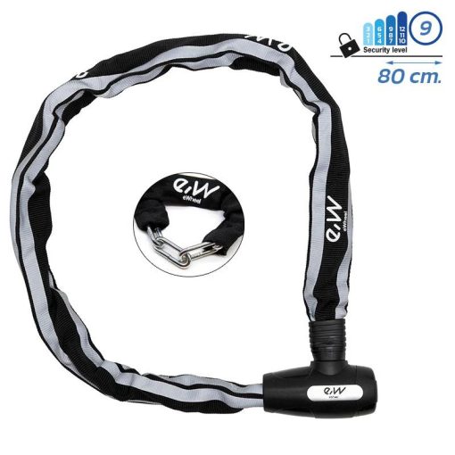 eWHEEL ΚΛΕΙΔΑΡΙΑ 80cm ΓΙΑ ΗΛΕΚΤΡΙΚΑ ΠΑΤΙΝΙΑ/ΠΟΔΗΛΑΤΑ ΜΕ 2 ΚΛΕΙΔΙΑ ΚΑΙ ΑΝΑΚΛΑΣΤΙΚΟ ΚΑΛΥΜΜΑ CMM365