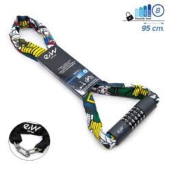 eWHEEL ΚΛΕΙΔΑΡΙΑ 95cm ΓΙΑ ΗΛΕΚΤΡΙΚΑ ΠΑΤΙΝΙΑ/ΠΟΔΗΛΑΤΑ ΜΕ ΣΥΝΔΥΑΣΜΟ GRAFFITI FABRIC COVER EWLK022