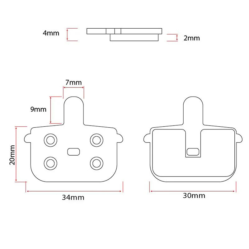 eWHEEL RESIN ΤΑΚΑΚΙΑ ΔΙΣΚΟΦΡΕΝΟΥ ΓΙΑ E-SCOOTER/E-BIKE RT001-R (ΖΕΥΓΟΣ) - Image 3